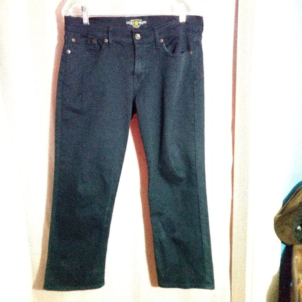 Lucky Brand Sweet n Crop Dark Blue Jeans Pants Cotton/Spandex Size 10/30